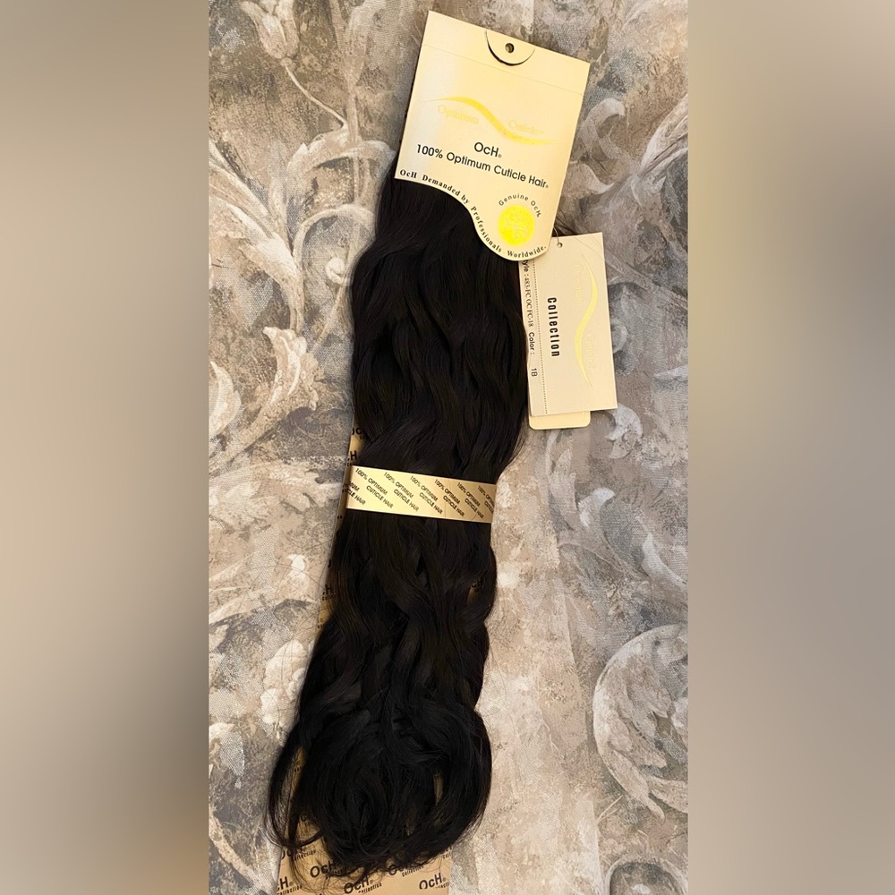 Remy Human Hair Extensions for Weaves French Curl 18 inch Color 1B